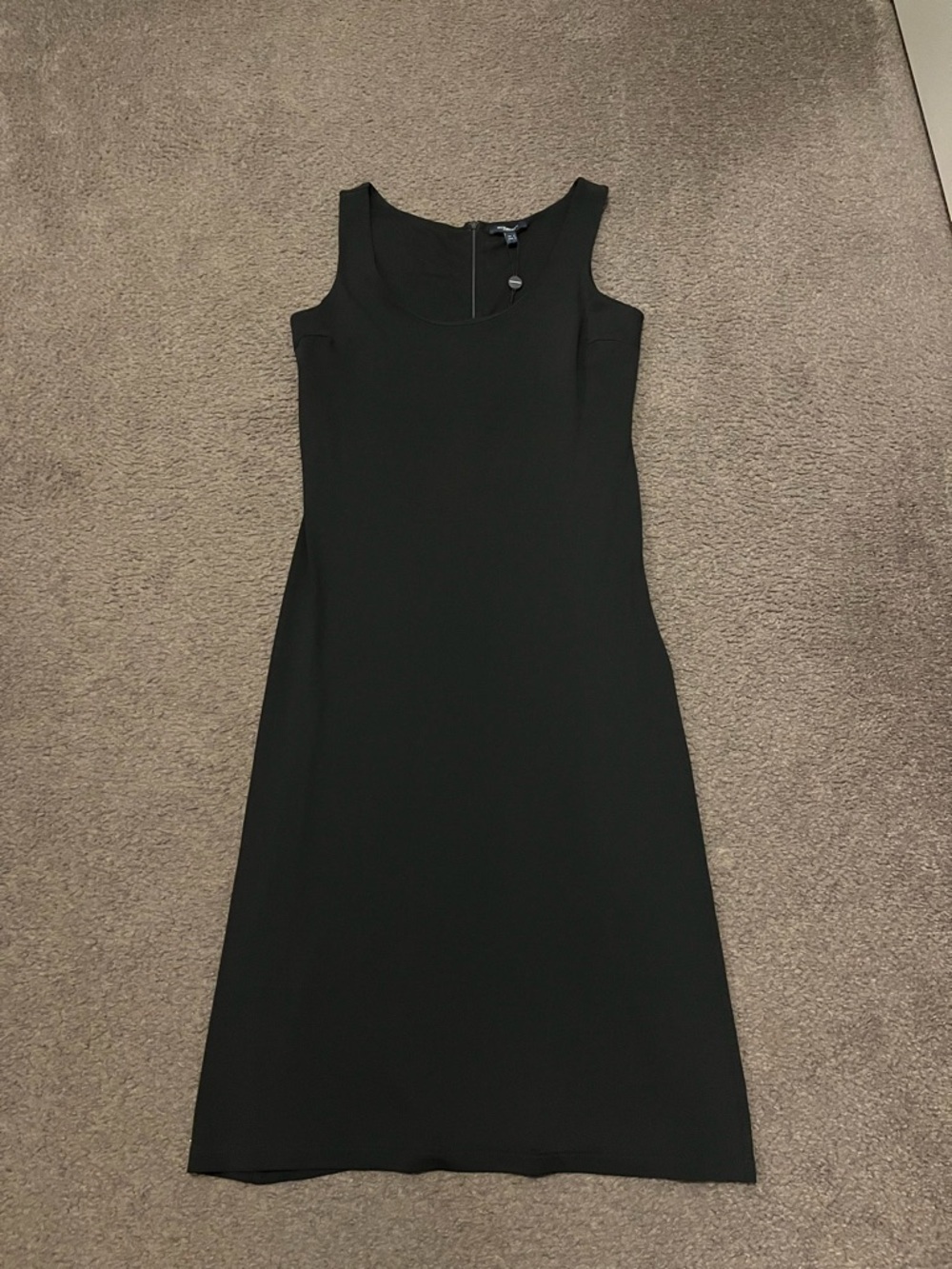 Burberry London Black Scoop Neck Midi Dress NWT - Picture 2 of 8